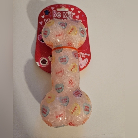 European Home Designs Squeaky Bone Dog Toy Rose Scented - Picture 6 of 16